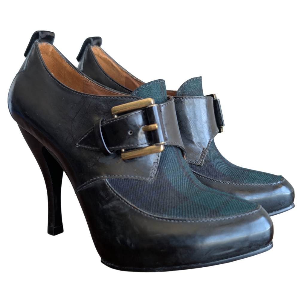 Alexander McQueen Black and Tartan Heels